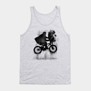 Boy with Bike and Alien Tank Top